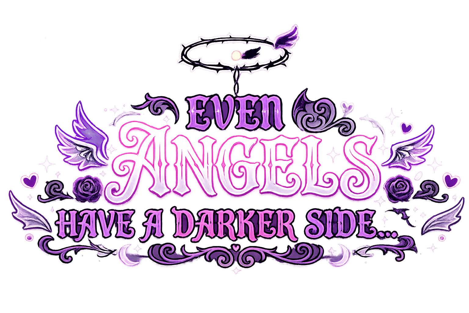 Lisa's Little Shoppe Dark Angel “Even Angels Have a Darker Side” Tee