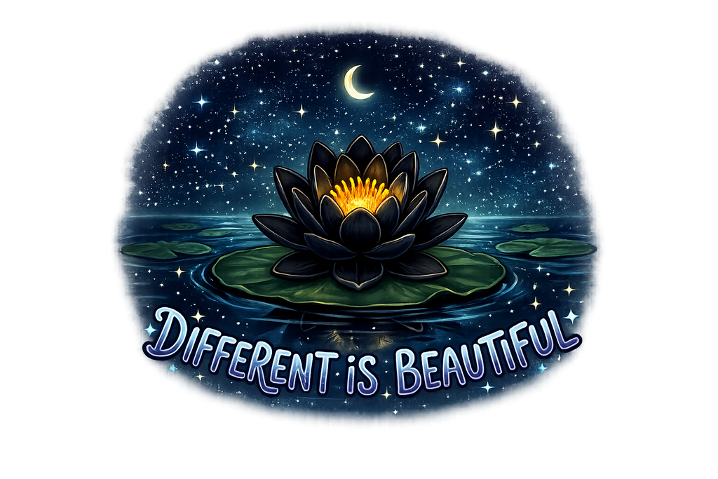 Lisa's Little Shoppe “Different is Beautiful” Black Water Lily Tee
