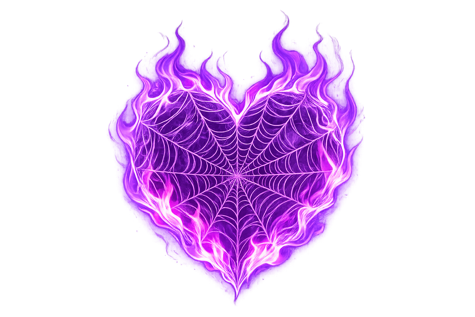 Lisa's Little Shoppe Flaming Purple Web Heart Tank Top