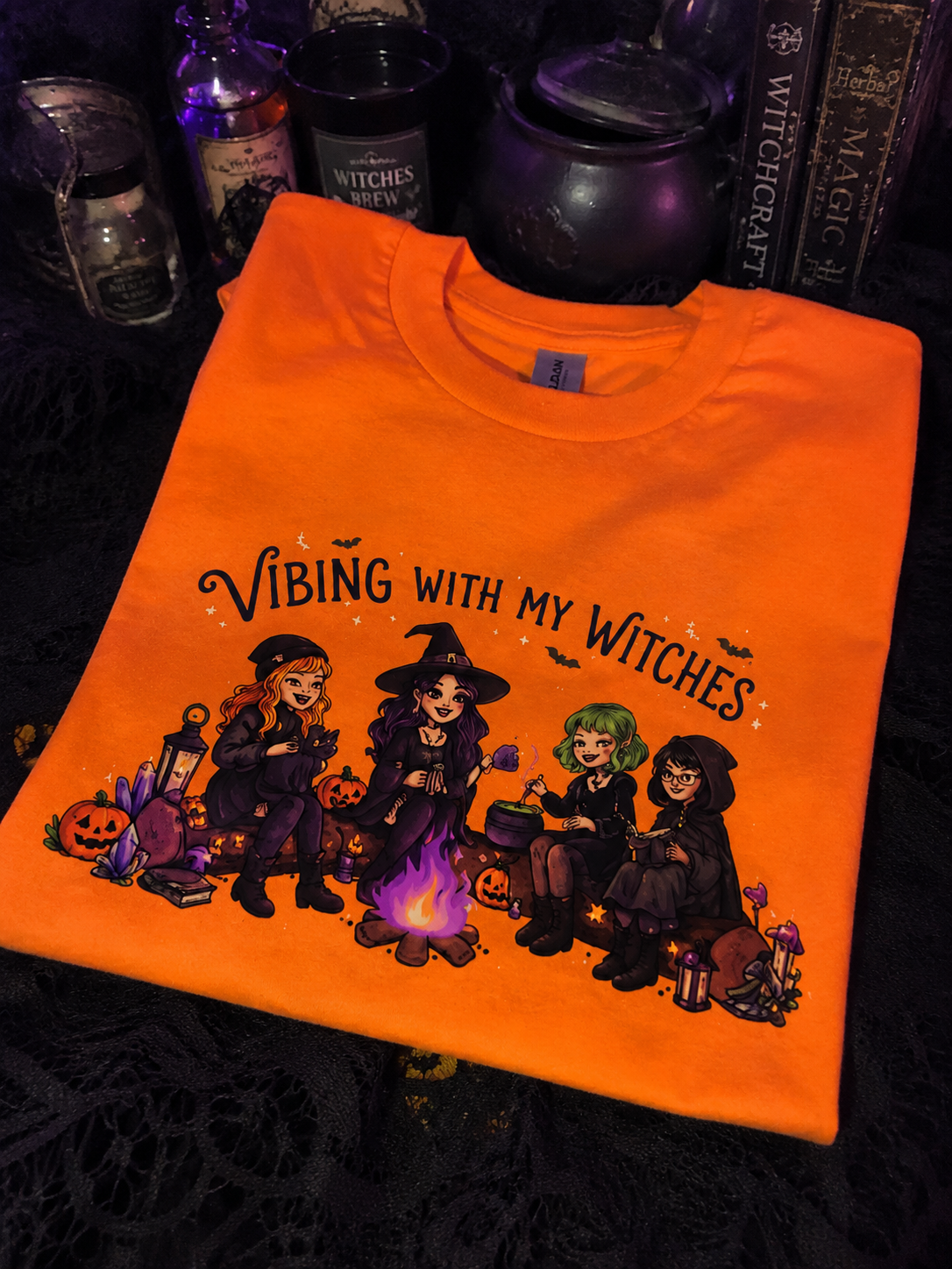 Lisa's Little Shoppe Vibing With My Witches Tee