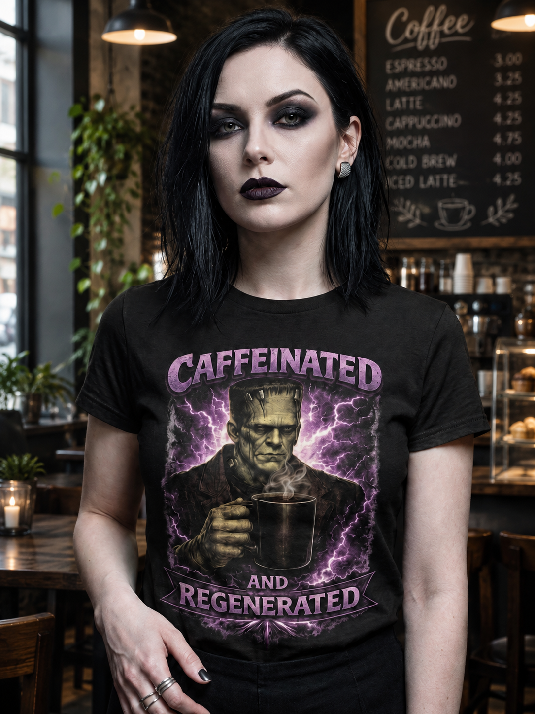 Lisa's Little Shoppe Caffeinated & Regenerated Frankenstein Tee