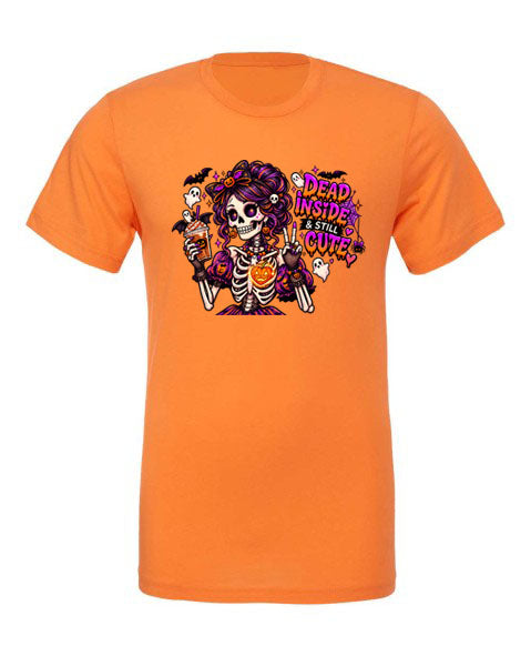 Lisa's Little Shoppe Dead Inside & Still Cute Skeleton Graphic Tee | Bella+Canvas Unisex