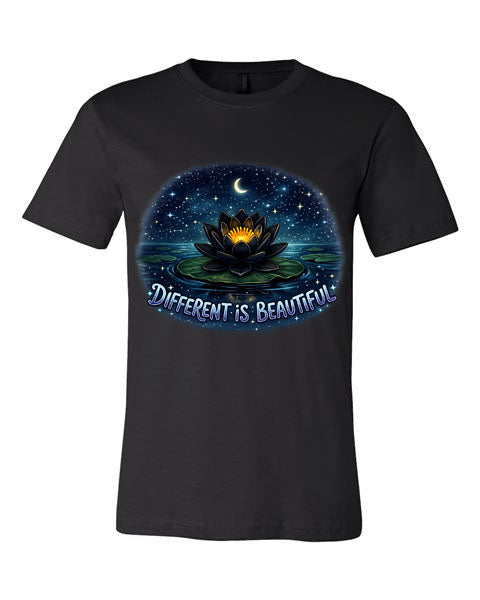 Lisa's Little Shoppe “Different is Beautiful” Black Water Lily Tee