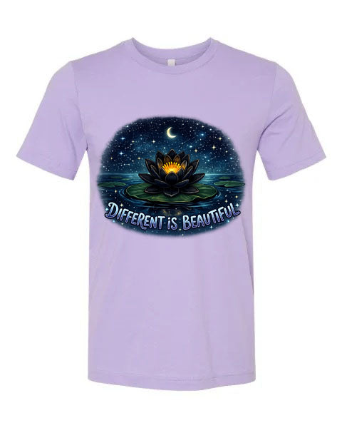 Lisa's Little Shoppe “Different is Beautiful” Black Water Lily Tee
