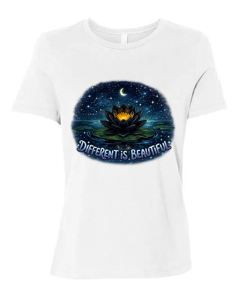 Lisa's Little Shoppe “Different is Beautiful” Black Water Lily Tee