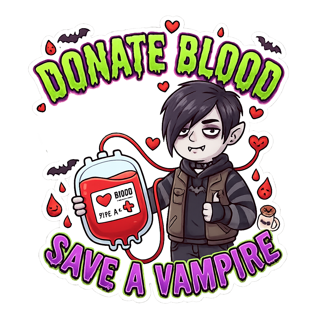 Lisa's Little Shoppe Donate Blood Save a Vampire Tee