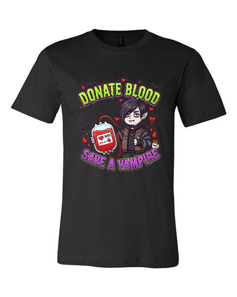Lisa's Little Shoppe Donate Blood Save a Vampire Tee