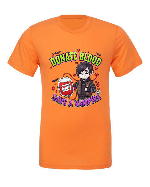 Lisa's Little Shoppe Donate Blood Save a Vampire Tee