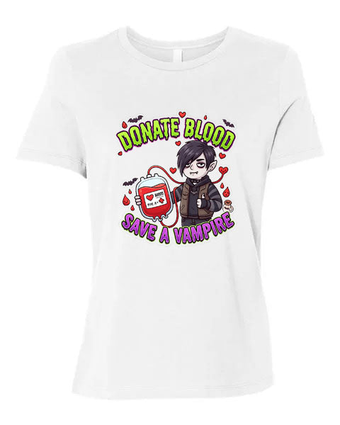 Lisa's Little Shoppe Donate Blood Save a Vampire Tee