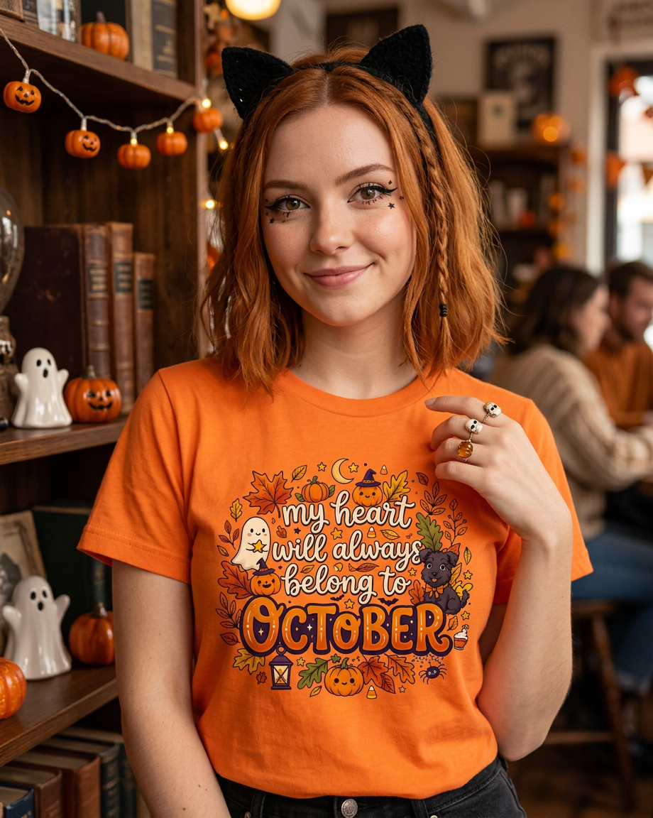 Lisa's Little Shoppe  My Heart Will Always Belong to October Tee