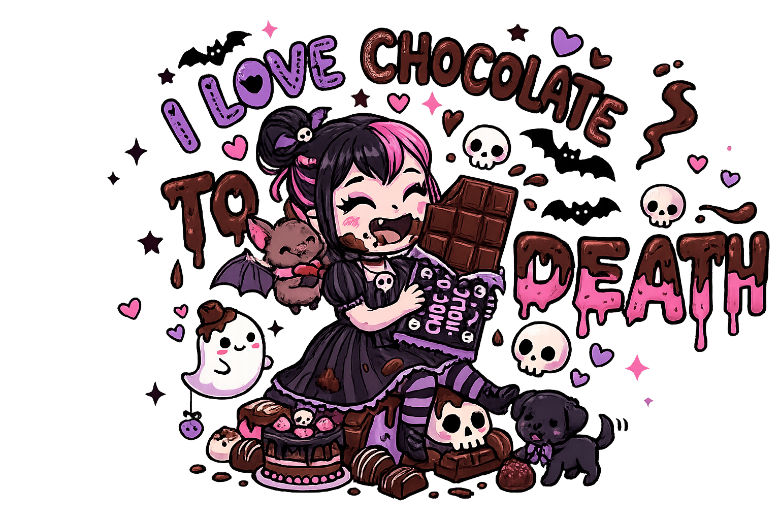 Lisa's Little Shoppe I Love Chocolate to Death Tee