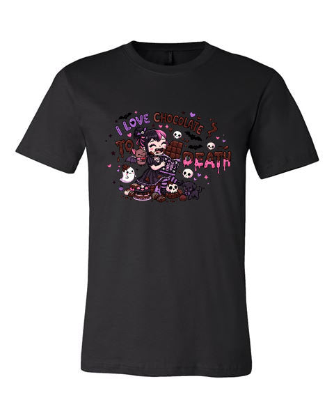 Lisa's Little Shoppe I Love Chocolate to Death Tee