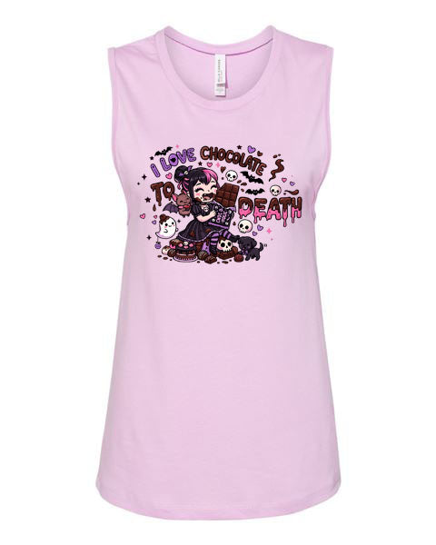 Lisa's Little Shoppe I Love Chocolate to Death Tank Top
