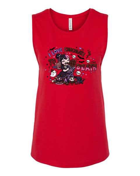 Lisa's Little Shoppe I Love Chocolate to Death Tank Top