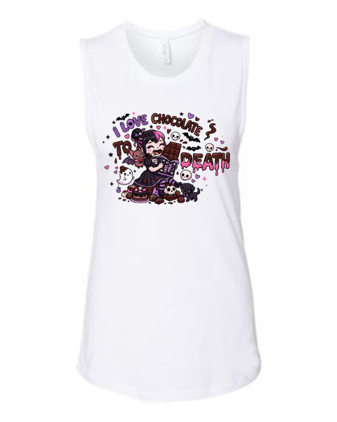 Lisa's Little Shoppe I Love Chocolate to Death Tank Top