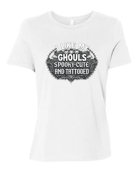 Lisa's Little Shoppe I Like My Ghouls Spooky Cute and Tattooed Tee