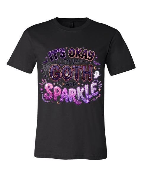 Lisa's Little Shoppe It's Okay to be Goth and Sparkle Tee
