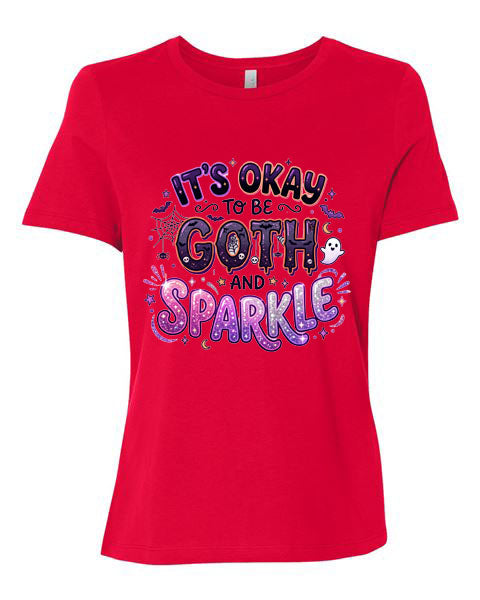 Lisa's Little Shoppe It's Okay to be Goth and Sparkle Tee