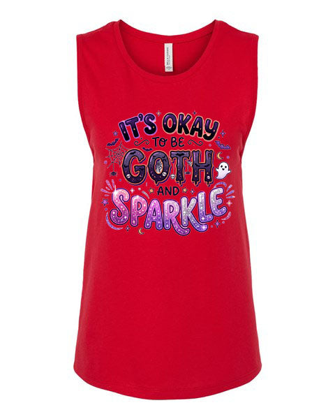 Lisa's Little Shoppe It's Okay to Be Goth and Sparkle Tank Top