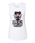 Lisa's Little Shoppe Tank Top – “Just a Girl Who Loves Fishnets and Leggings. Period!” 🖤