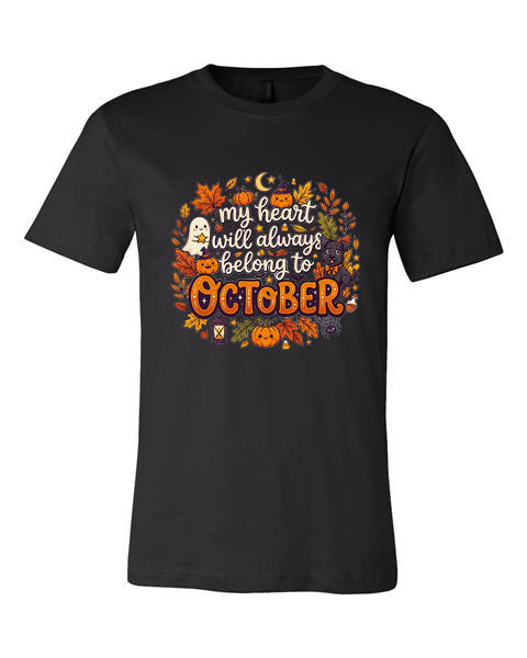 Lisa's Little Shoppe  My Heart Will Always Belong to October Tee