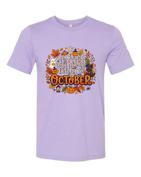 Lisa's Little Shoppe  My Heart Will Always Belong to October Tee