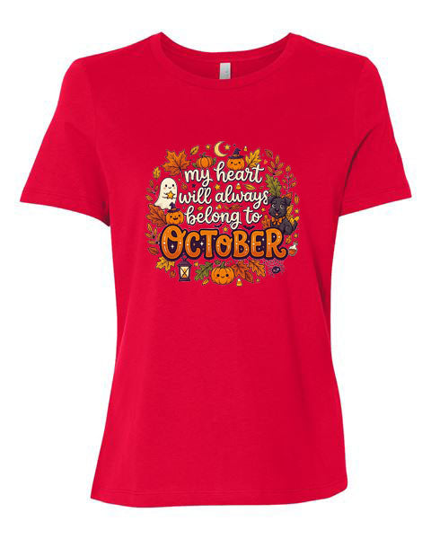 Lisa's Little Shoppe  My Heart Will Always Belong to October Tee