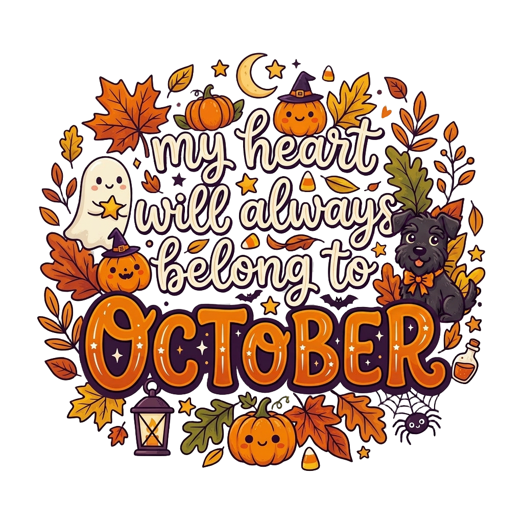 Lisa's Little Shoppe  My Heart Will Always Belong to October Tee
