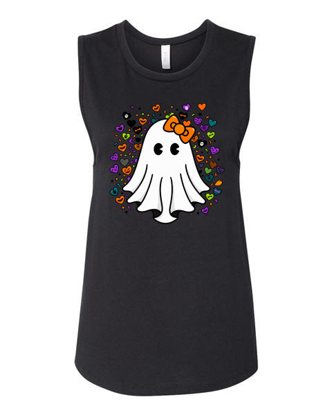 Lisa's Little Shoppe 🎃 Halloween Ghostie Tank Top Bella Canvas Racerback