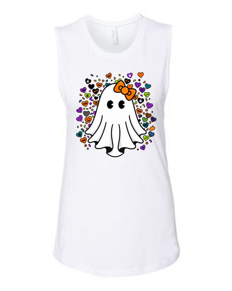 Lisa's Little Shoppe 🎃 Halloween Ghostie Tank Top Bella Canvas Racerback