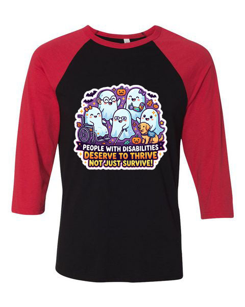 Lisa's Little Shoppe Spooky Cute Disability Advocacy Baseball Tee