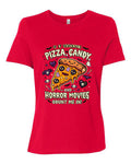 Lisa's Little Shoppe If It Involves Pizza, Candy, and Horror Movies Count Me In Tee