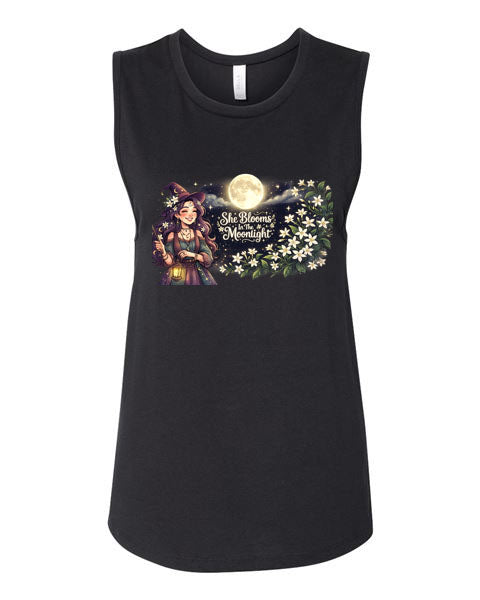 Lisa's Little Shoppe She Blooms in the Moonlight Tank Top