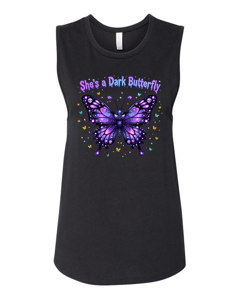 Lisa's Little Shoppe She's a Dark Butterfly Tank Top