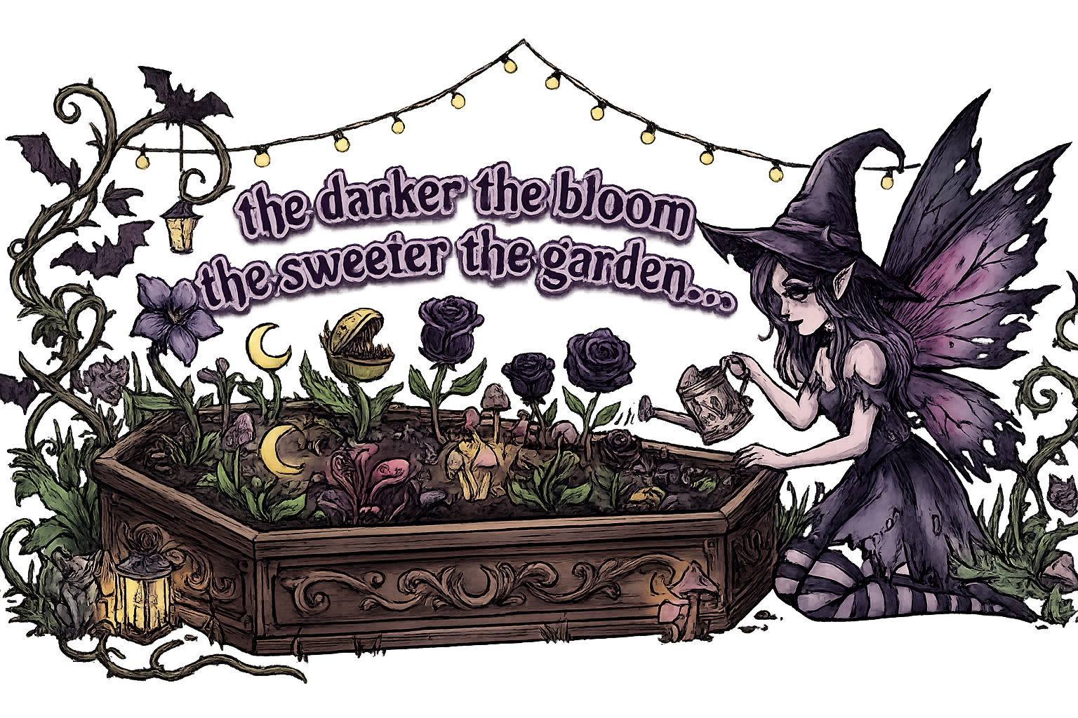Lisa's Little Shoppe The Darker The Garden The Sweeter The Bloom Tank Top