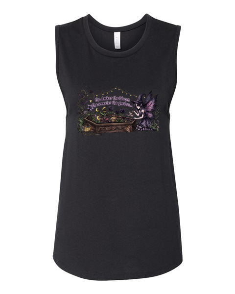 Lisa's Little Shoppe The Darker The Garden The Sweeter The Bloom Tank Top
