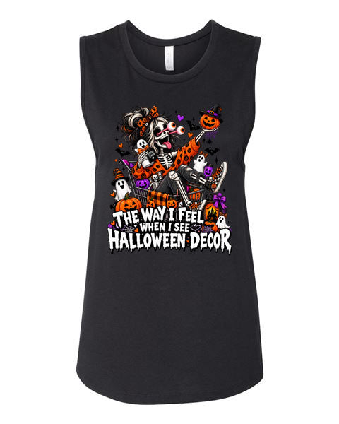 Lisa's Little Shoppe The Way I Feel When I See HALLOWEEN Decor Tank Top Racerback