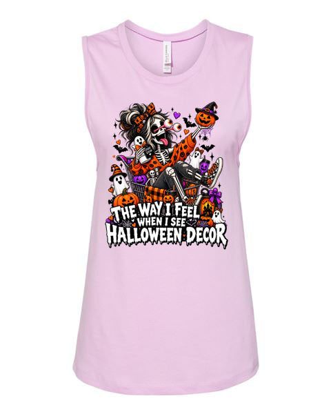 Lisa's Little Shoppe The Way I Feel When I See HALLOWEEN Decor Tank Top Racerback