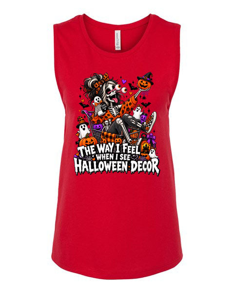 Lisa's Little Shoppe The Way I Feel When I See HALLOWEEN Decor Tank Top Racerback