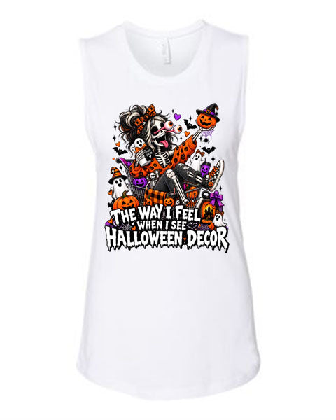 Lisa's Little Shoppe The Way I Feel When I See HALLOWEEN Decor Tank Top Racerback