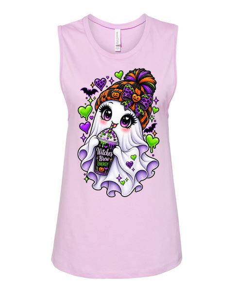 Lisa's Little Shoppe Witches Brew Energy Cute Ghost Tank Top