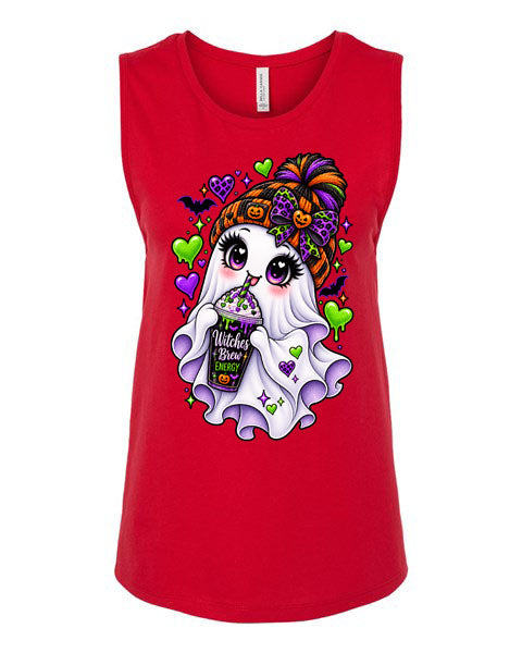 Lisa's Little Shoppe Witches Brew Energy Cute Ghost Tank Top