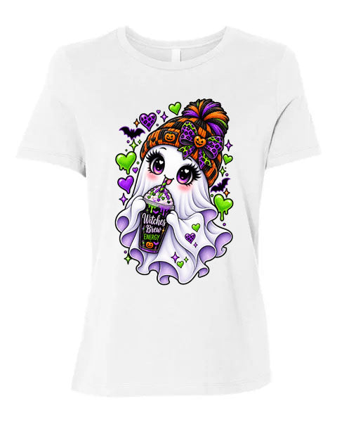 Lisa's Little Shoppe Witches Brew Energy Cute Ghost Tee
