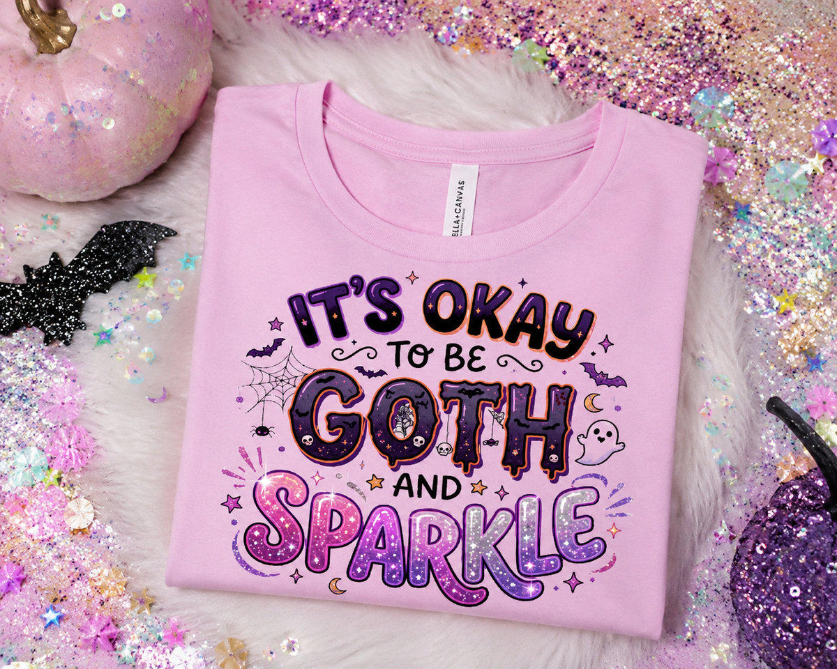 Lisa's Little Shoppe It's Okay to Be Goth and Sparkle Tank Top