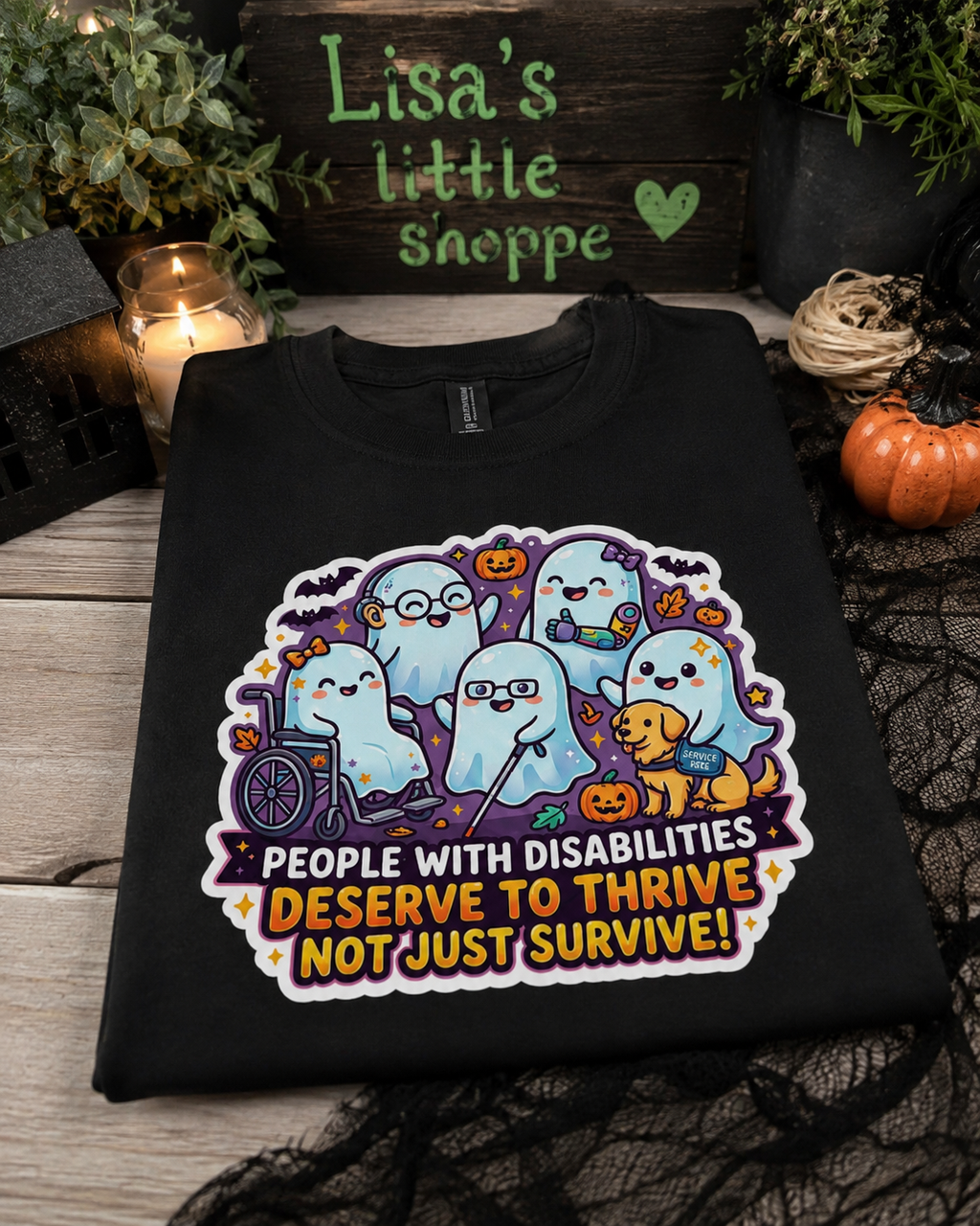 Lisa's Little Shoppe Spooky Cute Disability Advocacy Tee