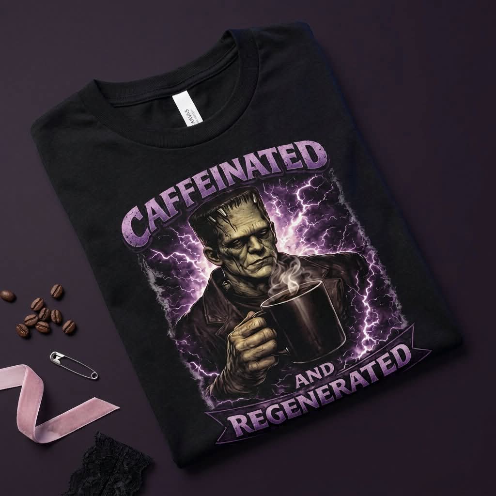 Lisa's Little Shoppe Caffeinated & Regenerated Frankenstein Tee