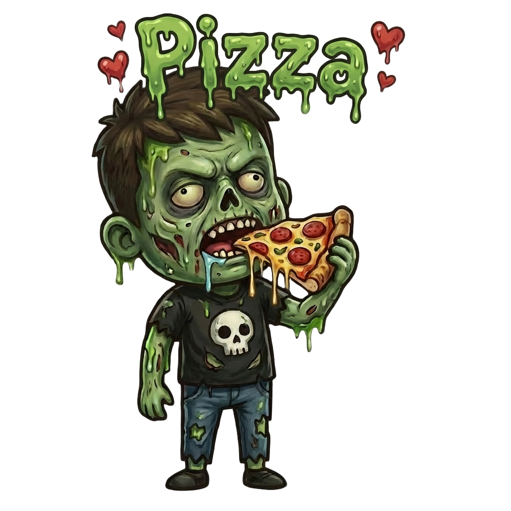 Lisa's Little Shoppe Zombie Pizza Tee